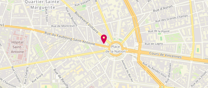 Plan de LECOURTIER Isabelle, 1 Place de la Nation, 75011 Paris