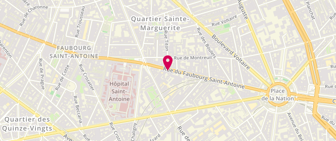Plan de DOMMERGUES Catherine, 212 Rue du Faubourg Saint Antoine, 75012 Paris