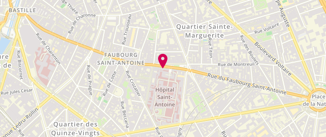 Plan de MINSSEN Lise, 184 Rue du Faubourg Saint Antoine, 75012 Paris