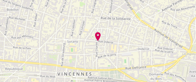Plan de LEFEBVRE Stéphane, 82 Rue Diderot, 94300 Vincennes