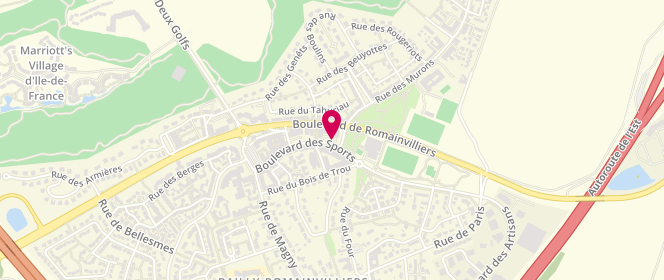 Plan de FIDALGO Laurent, 16 Boulevard des Sports, 77700 Bailly-Romainvilliers
