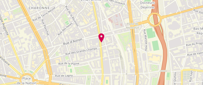 Plan de NAHON Maurice, 50 Rue des Pyrenees, 75020 Paris