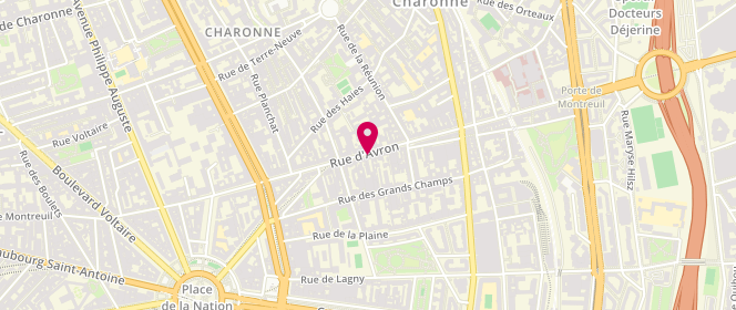 Plan de GUILLOSSOU Juliette, 46 Rue d'Avron, 75020 Paris