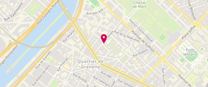 Plan de CONSTANTIN Fabienne, 25 Rue Desaix, 75015 Paris