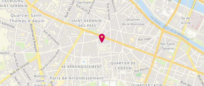 Plan de GARNIER-VIOUGEAT Nathalie, 6 Rue de Montfaucon, 75006 Paris