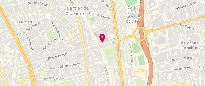 Plan de BERINGER Juliette, 125 Rue d'Avron, 75020 Paris