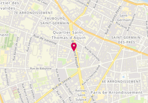 Plan de TICK Sarah, 26 Boulevard Raspail, 75007 Paris