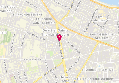 Plan de LEROUX Les JARDINS Solange, 11 Bis Boulevard Raspail, 75007 Paris