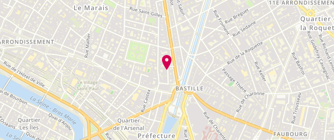 Plan de GUILLARD Karine, 15 Rue Jean Beausire, 75004 Paris
