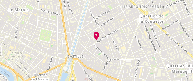 Plan de SALA Marcel, 33 Rue de la Roquette, 75011 Paris