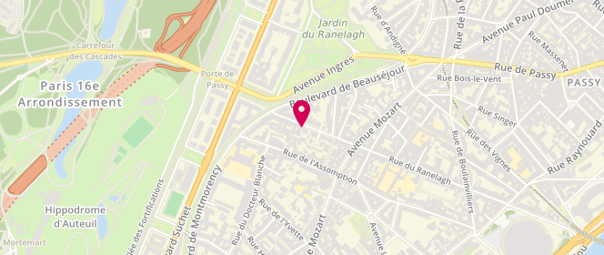 Plan de FAIVRE D'ARCIER Stanislas, 127 Rue du Ranelagh, 75016 Paris