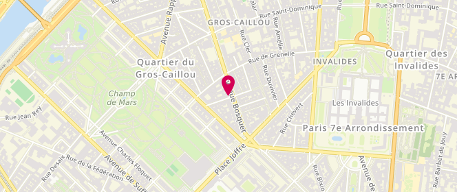 Plan de PUJOL Geneviève, 44 Avenue Bosquet, 75007 Paris