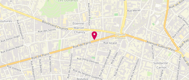 Plan de BOUTARFA Katia, 54 Rue de Paris, 93100 Montreuil