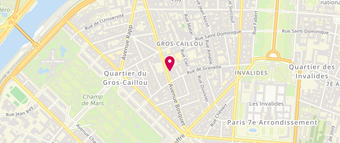 Plan de CLAVERO-FABRI Marie Christine, 45 Avenue Bosquet, 75007 Paris