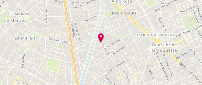 Plan de BODAK Nathalie, 17 Rue Froment, 75011 Paris