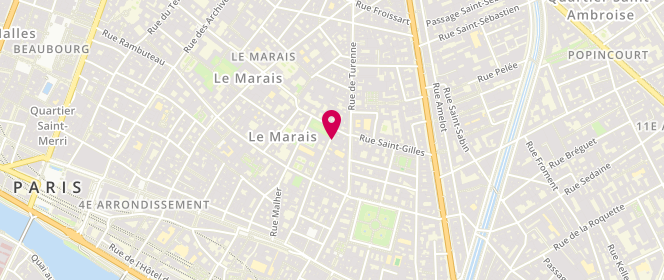 Plan de BRUNET-PALLICE Jeanne, 50 Rue de Sevigne, 75003 Paris