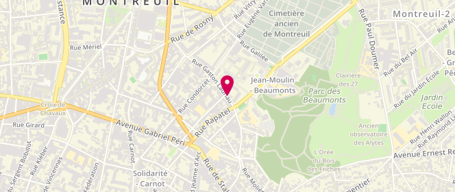 Plan de TOUBOUL-BRIAN Caroline, 55 Rue Gaston Lauriau, 93100 Montreuil