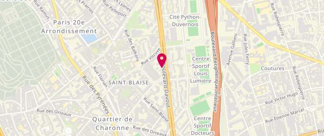 Plan de HANDSCHUH Richard, 155 Boulevard Davout, 75020 Paris