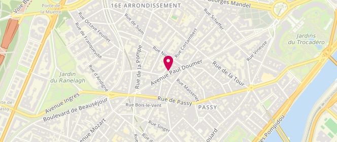 Plan de JEGADEN Margaux, 80 Avenue Paul Doumer, 75116 Paris