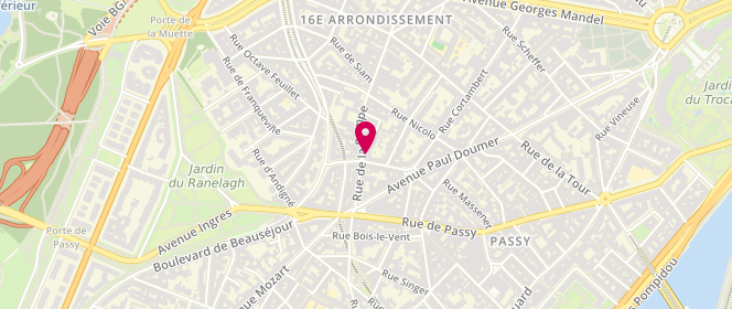 Plan de ROURE Anne-Hélia, 12 Rue de la Pompe, 75116 Paris