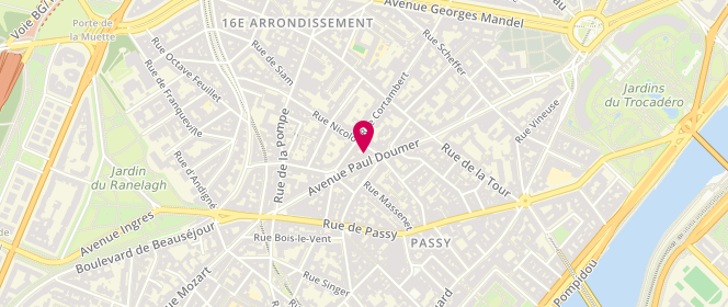 Plan de RADUSZYNSKI Ivan, 74, Avenue Paul Doumer, 75116 Paris