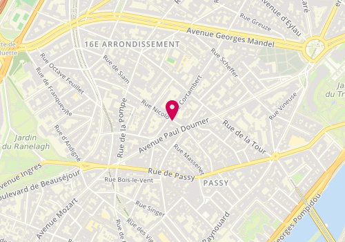 Plan de DEBRAY Dominique, 36 Bis Rue Nicolo, 75116 Paris