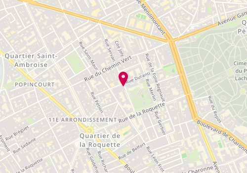 Plan de PLANCHENAULT Edgar, 25 Rue Servan, 75011 Paris