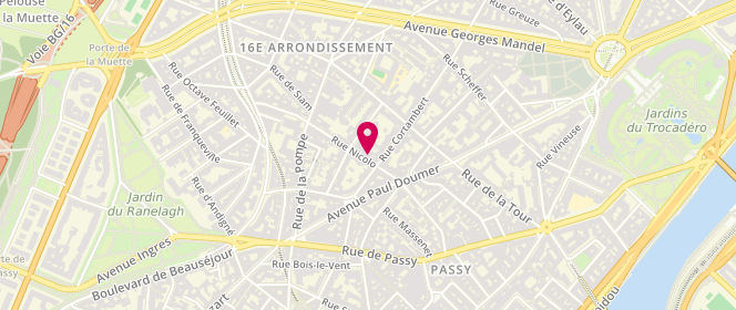 Plan de ALZAGHLOUL Alexandre, 46 Rue Nicolo, 75116 Paris