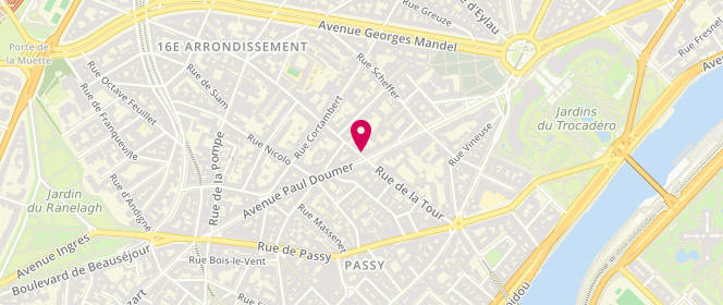 Plan de AZOULAY Benjamin, 62 Rue de la Tour, 75116 Paris