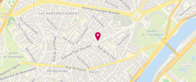 Plan de DE ZIEGLER Dominique, 42 Avenue Paul Doumer, 75016 Paris