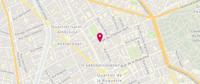 Plan de CHABAH GANI Mireille, 49 Rue Pétion, 75011 Paris