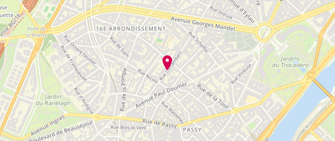 Plan de WYBIER Marc, 43 Rue Cortambert, 75116 Paris