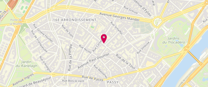 Plan de ANJOU Eric, 74 Rue de la Tour, 75116 Paris