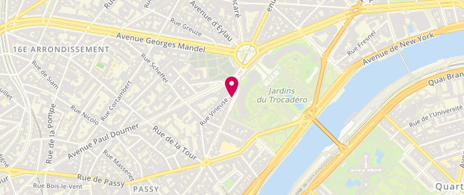 Plan de LARANGOT-ROUFFET Claude, 33 Rue Benjamin Franklin, 75116 Paris