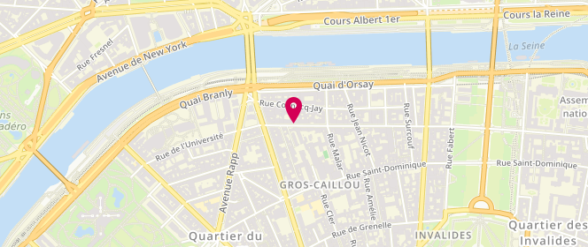 Plan de PRISANT Olivier, 176 Rue de l'Universite, 75007 Paris