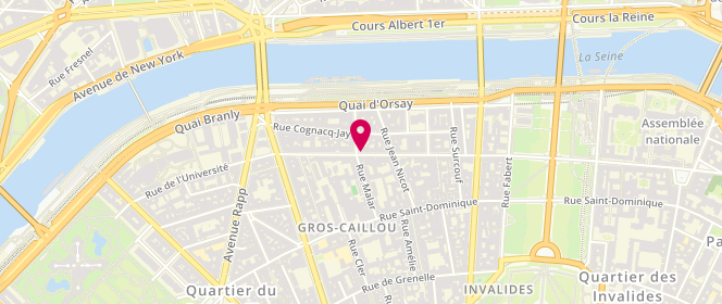Plan de CLAVERIA Gustavo, 166 Rue de l'Universite, 75007 Paris