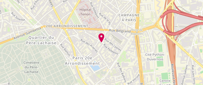 Plan de PATRELLE Blandine, 1 Rue de la Cour des Noues, 75020 Paris