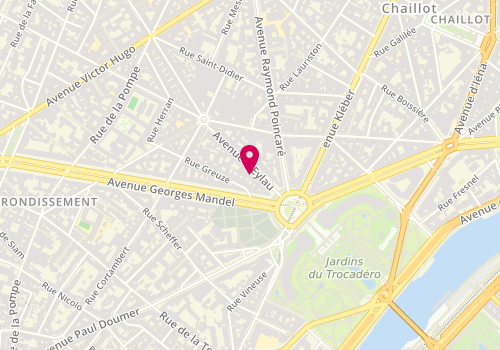 Plan de KOSOWSKI Catherine, 11 Avenue d'Eylau, 75116 Paris