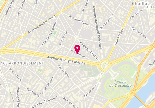 Plan de GASTEAU François, 17 Rue Greuze, 75116 Paris