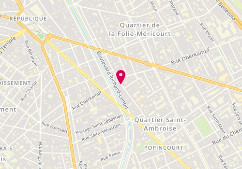 Plan de REBIBO Sylvie, 52 Rue de la Folie Méricourt, 75011 Paris