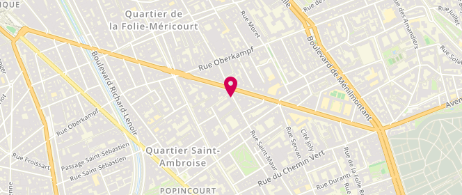 Plan de SENG-OHAYON Andrée, 87 Rue Saint Maur, 75011 Paris