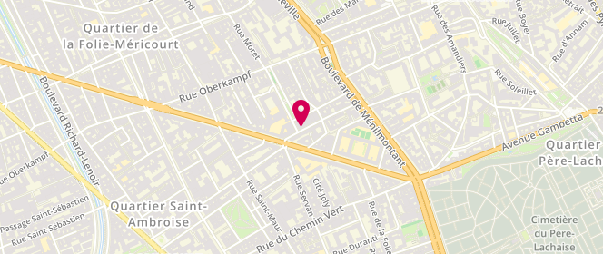 Plan de GOTHEIL Nathalie, 9 Rue des Bluets, 75011 Paris