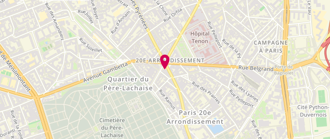 Plan de TASHJIAN Georges, 1 Place Gambetta, 75020 Paris