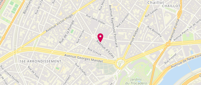Plan de ALGAZE-MENASCE Josselyne, 28 Avenue d'Eylau, 75116 Paris