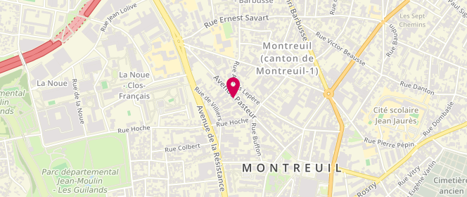 Plan de LAHMI Georges, 39 Avenue Pasteur, 93100 Montreuil