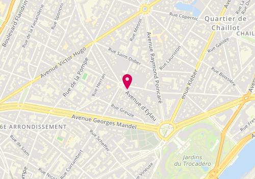 Plan de PERRAULT DE JOTEMPS Muriel, 34 Avenue d'Eylau, 75016 Paris