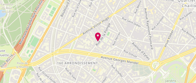 Plan de NABET Laurent, 105 Rue de la Pompe, 75116 Paris