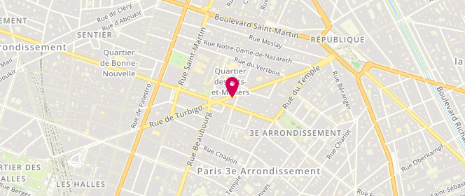 Plan de BEQUET Laurence, 54 Rue de Turbigo, 75003 Paris