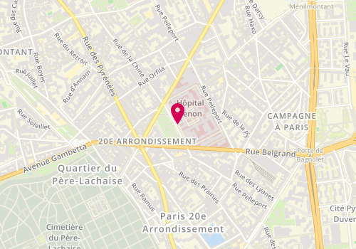 Plan de GRANDPEIX-GUYODO Catherine, 4 Rue de la Chine, 75020 Paris
