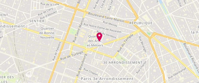 Plan de PEYROMAURE DEBORD BROCA Patrick, 2 Rue Borda, 75003 Paris